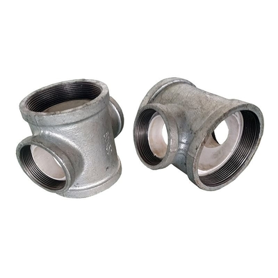 무쇠 티 관 이음쇠 DN40 파이프 클램프 3/4 1 " 고온 침지는 NPT BSP BSPT에 적합하는 세 소켓 강관을 활성화했습니다