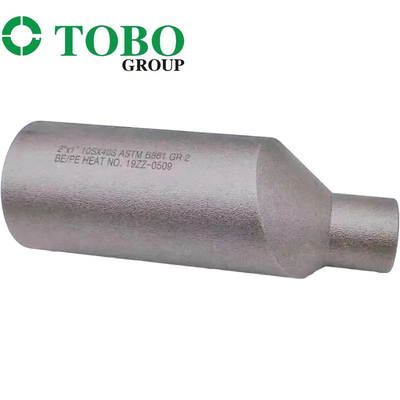 안출된 관 이음쇠 티타늄 합금 철 ASTM B861 GR2 2 Ｘ 1 SCH10S Ｘ SCH40S 티탄 합금 스웨이지 젖꼭지
