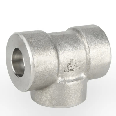 ASME B16.11 NPS3 #3000 NPT-F는 똑같은 Tee SA-182 F304L / SA-403 WP304L에 실을 뀄습니다
