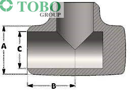 TOBO 고급 품질 쿠션 Tee - 이음새가 없는 4 " 슈 XH A/SA234 WPB