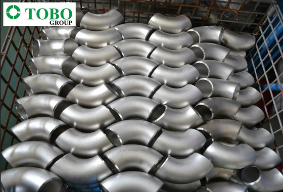 엉덩이는 팔꿈치 90D L/R SCHSTD ANSI B16.9 ASTM A234 WPB PIPEFITTING을 용접했습니다