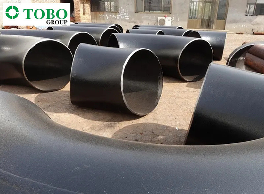 엉덩이는 팔꿈치 90D L/R SCHSTD ANSI B16.9 ASTM A234 WPB PIPEFITTING을 용접했습니다