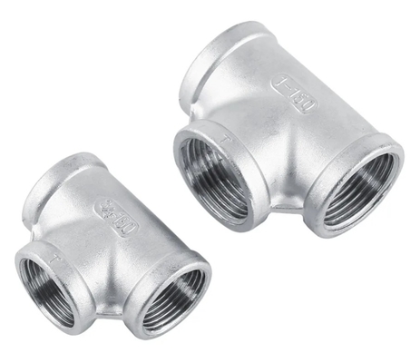 ASME B16.9 스레드 티 변수 크기는 NPS1/2 "-60"에서 시작하여 빠른 배송 낮은 MOQ 사용자 정의 가능한 재료 예를 들어 탄소 강철 스테인리스 강철