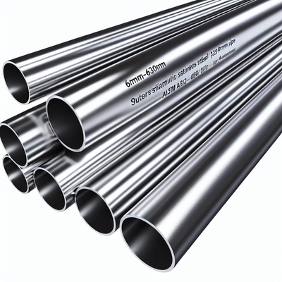 6mm-630mm 외 지름의 아우스테니트 스테인리스 스틸 파이프, ASTM A312 표준 및 앙일링 처리