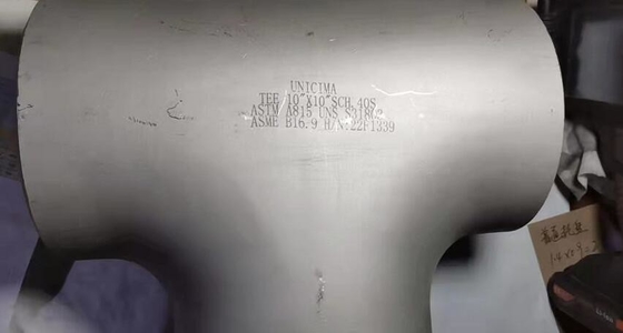 스트레이트 t자  10 * 10 SCH-40S ASTM A403-WP316/316L ASME B16.9를 용접하는 이음새가 없는 엉덩이