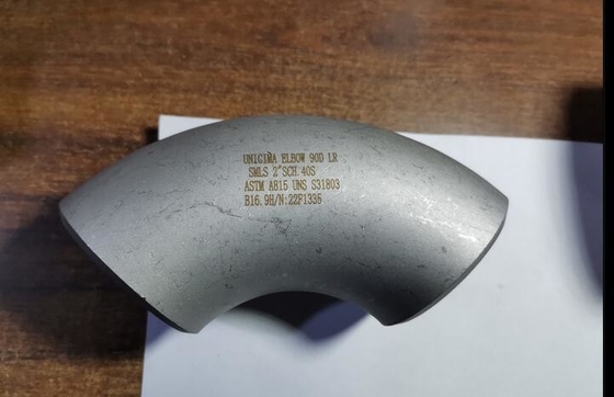 90' 길이 반지름 팔꿈치  8"SCH-40 ASTM N08825 불순물 825를 용접하는  이음새가 없는 엉덩이
