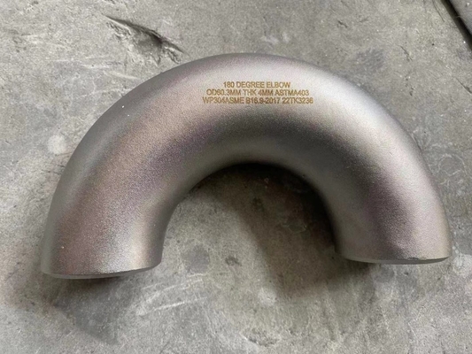 스테인리스강관은 180 급 BW 팔꿈치 OD80X3MM  ASTM A182 F304를 피팅을 합니다