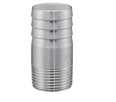 GB 녹슬지 않는 강관이음은 탄력적 남자 닦은 라운드 호스 니플을 형철로 구부립니다