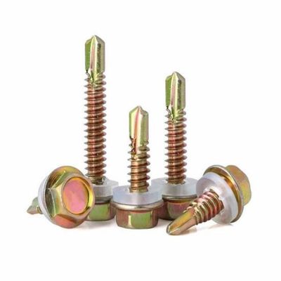 둥근 바다표범 어업을 가진 노란 육 아연에 의하여 도금되는 각자 드릴링 나사